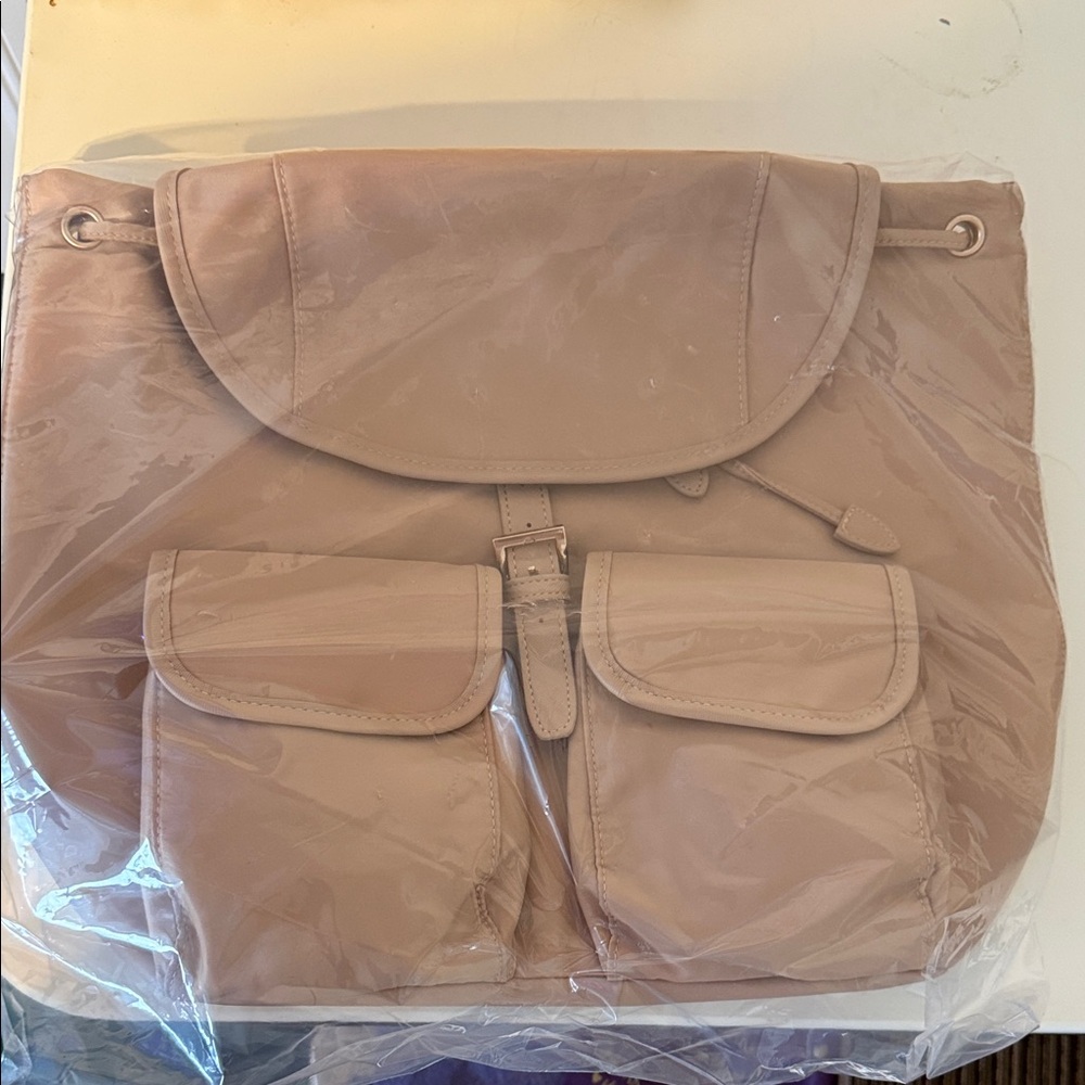 Year of Ours Beige Backpack with Pockets